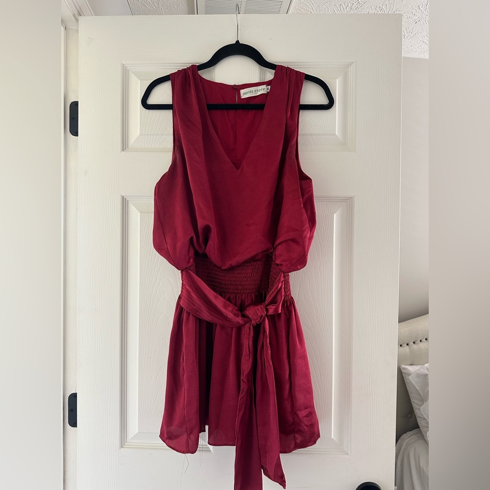 The Pants Store crimson tie dress